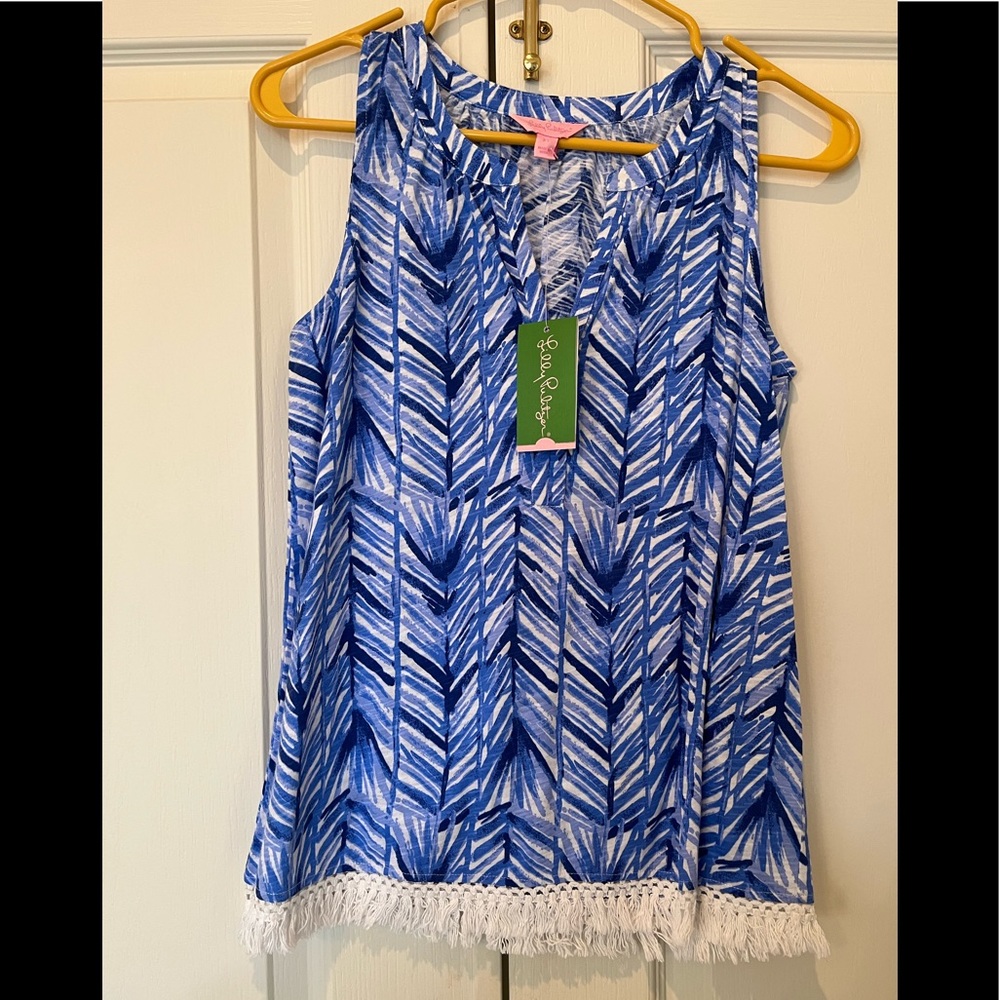 XS lapis blue kipper top